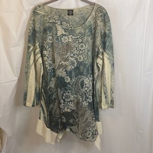 Floral Lightweight Long Sleeve Cal Style Sz XL